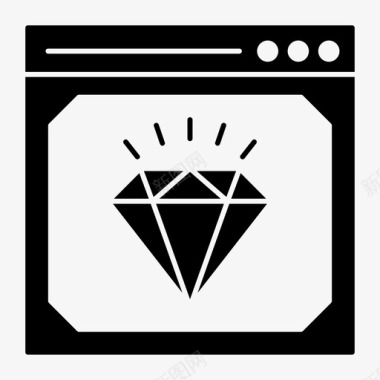 网页浏览器钻石图标图标
