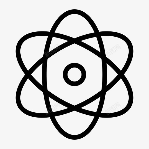 原子电子核图标svg_新图网 https://ixintu.com 原子 教育线 核 物理 电子 科学