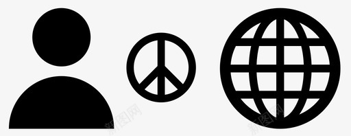 和平缔造者使用者世界图标图标