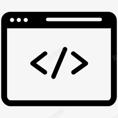 网页开发代码开发者图标图标