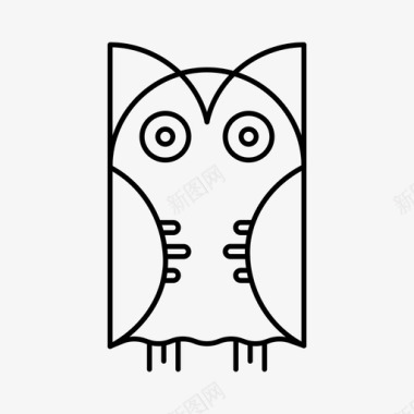 猫头鹰表情脸图标图标