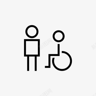 人员无障碍残疾人图标图标