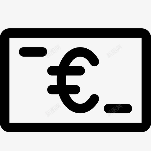 欧元钞票现金货币图标svg_新图网 https://ixintu.com 欧元钞票 现金 符号 货币 货币线图标集