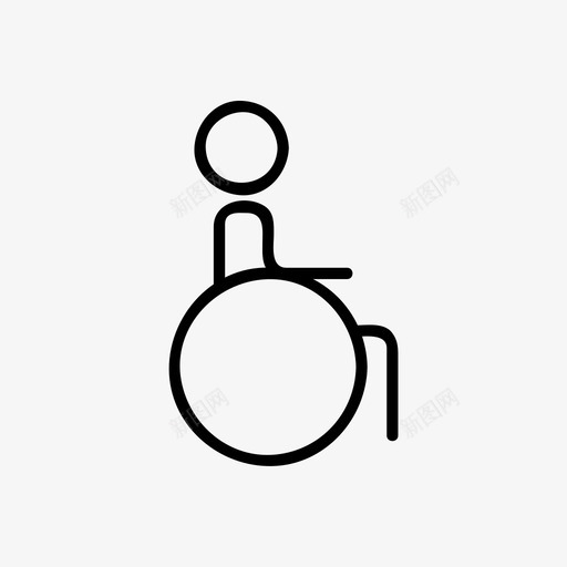 无障碍设施椅子轮椅图标svg_新图网 https://ixintu.com 无障碍设施 标牌 椅子 轮椅