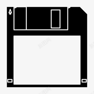 软盘计算机35英寸磁盘内存图标图标