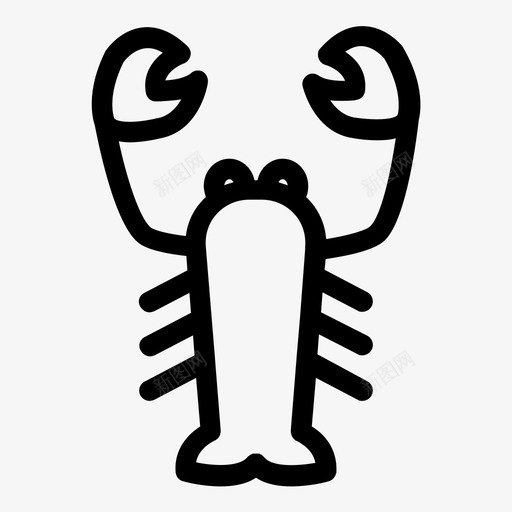 龙虾海图标svg_新图网 https://ixintu.com 海 龙虾
