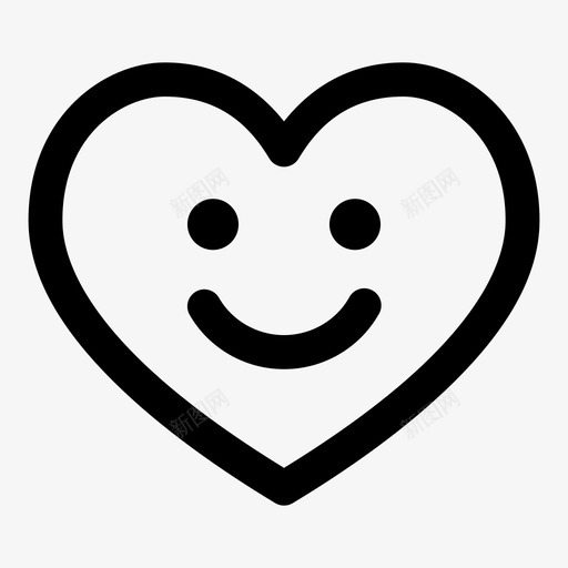 幸福的爱心喜欢图标svg_新图网 https://ixintu.com 喜欢 幸福的爱 微笑 心