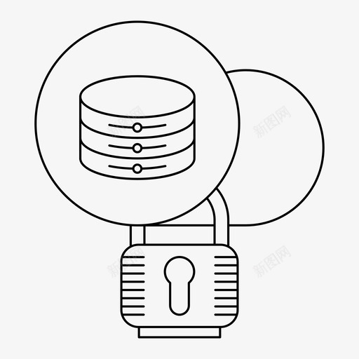 云安全大数据锁图标svg_新图网 https://ixintu.com 云安全 大数据 大数据卷2 服务器 锁