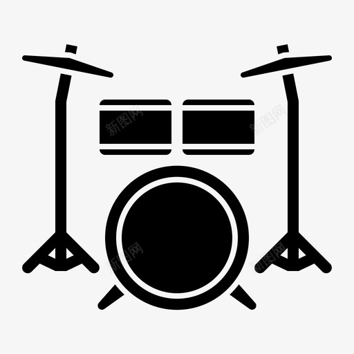 鼓乐器打击乐器图标svg_新图网 https://ixintu.com 乐器 布景 打击乐器 鼓