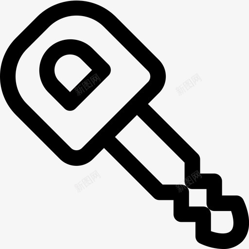 车钥匙进入打开图标svg_新图网 https://ixintu.com 打开 物体线图标 解锁 车钥匙 进入