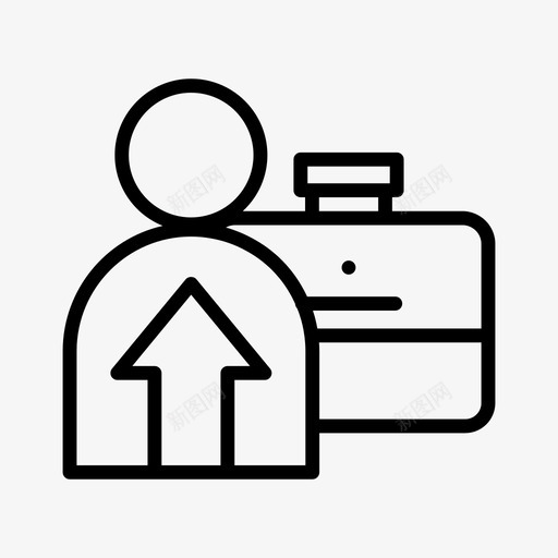 职业公文包员工图标svg_新图网 https://ixintu.com 公文包 升级用户 员工 工人 搜索引擎优化网络营销 晋升 职业