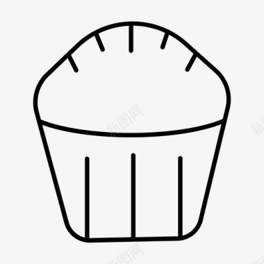 纸杯蛋糕烘焙烹饪和食品图标图标