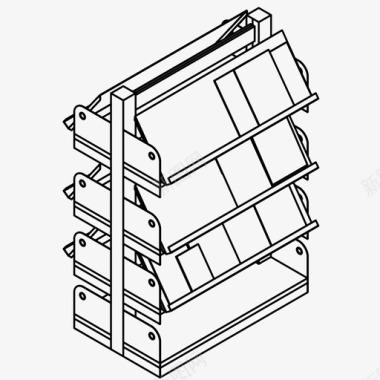 图书馆书架书店期刊图标图标