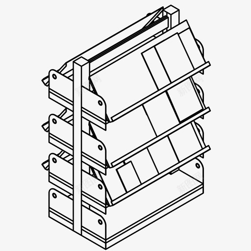 图书馆书架书店期刊图标svg_新图网 https://ixintu.com 书店 图书馆书架 报纸 期刊