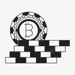 数字墙比特币保护加密货币数字货币图标高清图片