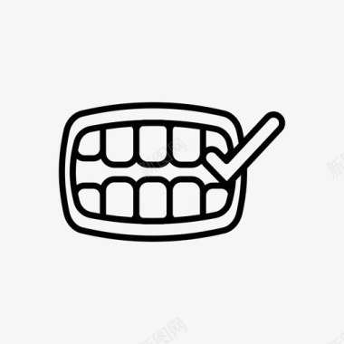 检查牙齿牙齿牙医图标图标
