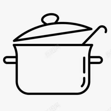 平底锅厨房锅图标图标
