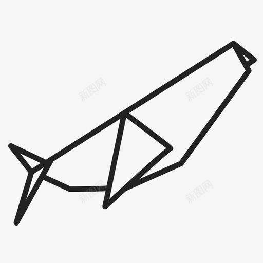鲸鱼动物折叠图标svg_新图网 https://ixintu.com 动物 折叠 折纸 纸 鲸鱼