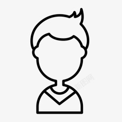 低跟底男孩发型低底切图标高清图片