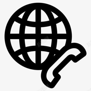 国际长途通讯全球图标图标