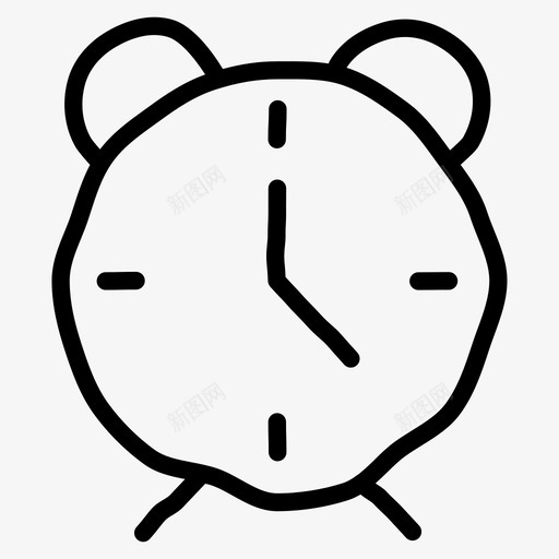 闹钟手绘时间图标svg_新图网 https://ixintu.com 商业涂鸦 手绘 手表 时间 闹钟