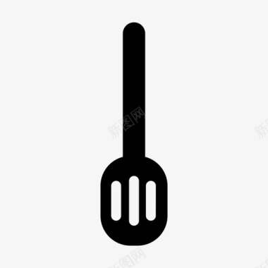 开槽铲烹饪食品图标图标