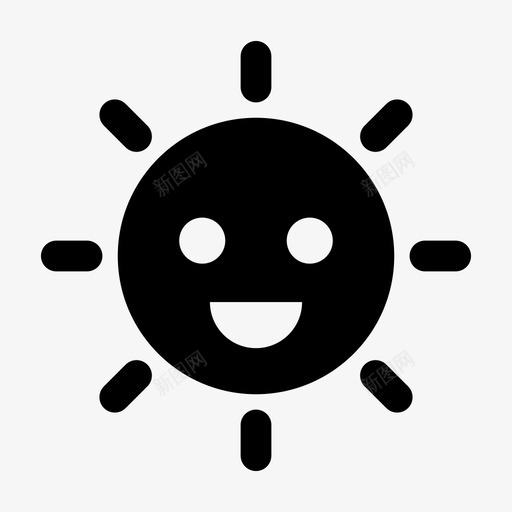 太阳能量快乐图标svg_新图网 https://ixintu.com 太阳 太阳能 微笑 快乐 能量 跳跃图标能量雕文