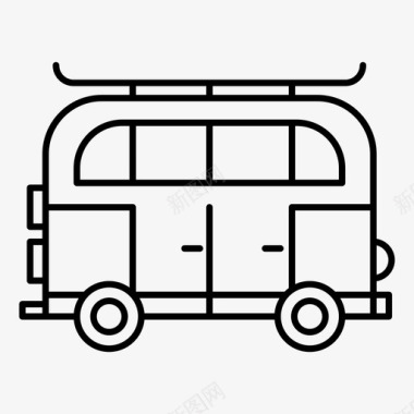 旅行车巴士汽车图标图标