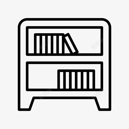 书架书柜家具图标svg_新图网 https://ixintu.com 书架 书柜 办公室 家具