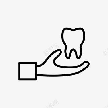 服务牙科牙医牙齿图标图标
