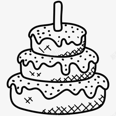 生日蛋糕庆祝派对蛋糕图标图标