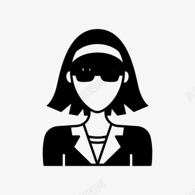 阿凡达女人眼镜发带图标图标