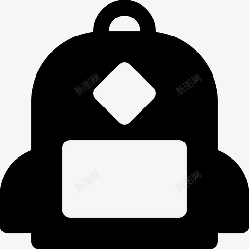 背包行李挂件图标svg_新图网 https://ixintu.com 书包 挂件 物品实心图标 背包 行李