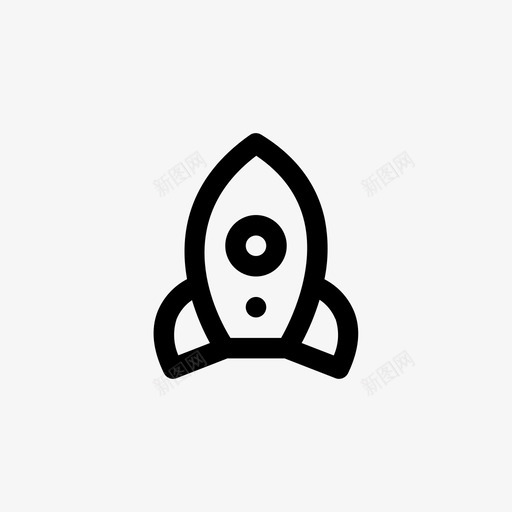 火箭像素完美线条图标svg_新图网 https://ixintu.com 像素完美线条 火箭