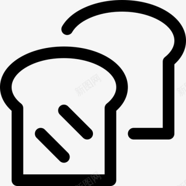 面包片零食主食图标图标