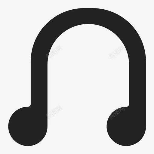 旋律耳机音乐图标svg_新图网 https://ixintu.com 旋律 曲调 耳机 音乐