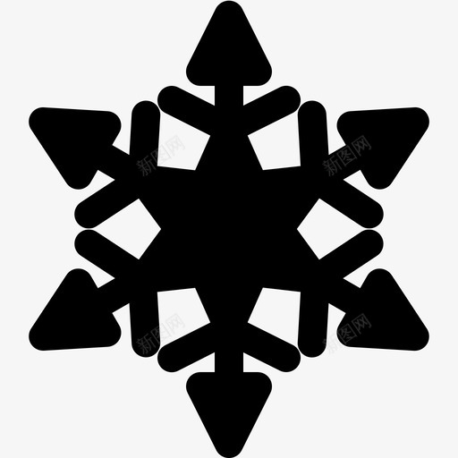 蕨类恒星树突冰晶图案图标svg_新图网 https://ixintu.com 冰晶 图案 圣诞实心图标 蕨类恒星树突 雪花