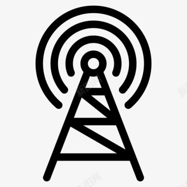广播塔连接信号图标图标