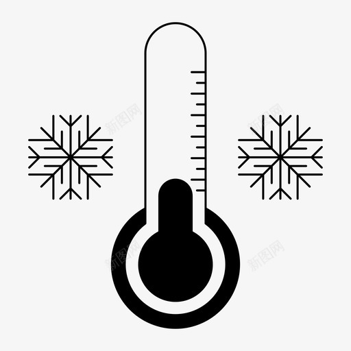温度计寒冷季节图标svg_新图网 https://ixintu.com 冬季 冬季字形 季节 寒冷 工具 温度 温度计