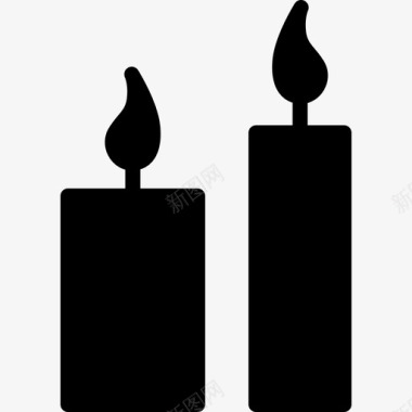 两支蜡烛很漂亮图标图标