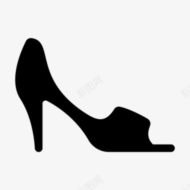 高跟鞋日常用品电子商务图标图标