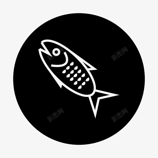 海鲜鱼油炸图标svg_新图网 https://ixintu.com 油炸 海鲜 美味 美食圈 鱼