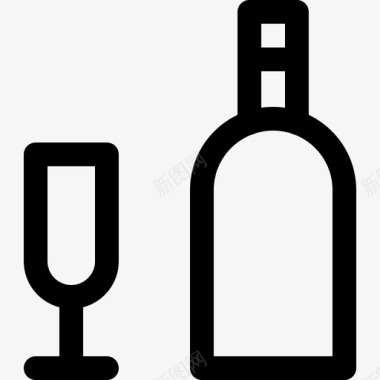 葡萄酒庆祝活动玻璃杯图标图标