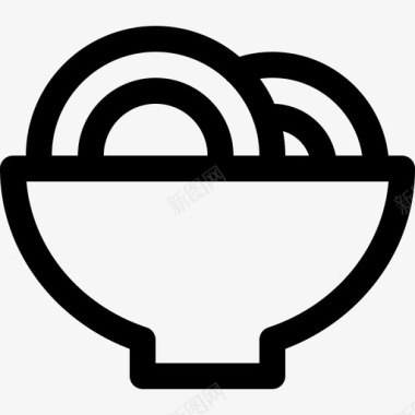 面条碗快餐图标图标