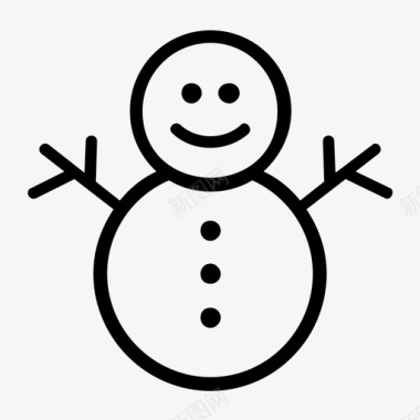 雪人新年图标图标