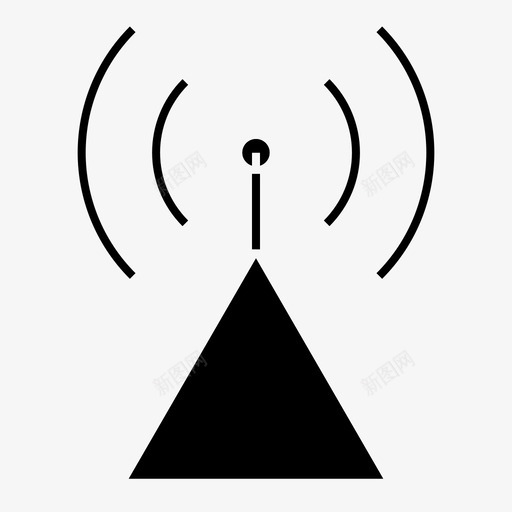 信号通信连接图标svg_新图网 https://ixintu.com wifi 信号 连接 通信