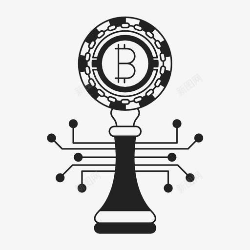 比特币战略国际象棋加密货币图标svg_新图网 https://ixintu.com 加密货币 国际象棋 数字货币 比特币战略