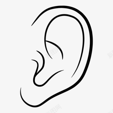 耳朵人体器官图标图标