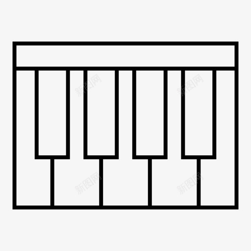 钢琴键盘娱乐图标svg_新图网 https://ixintu.com 娱乐 钢琴键盘
