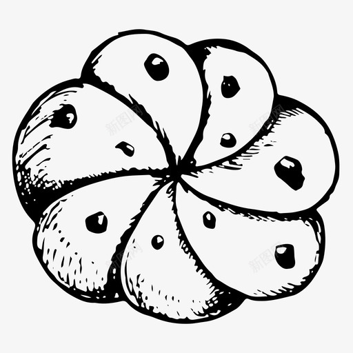 葡萄干面包糖果甜点图标svg_新图网 https://ixintu.com 甜点 糖果 葡萄干面包